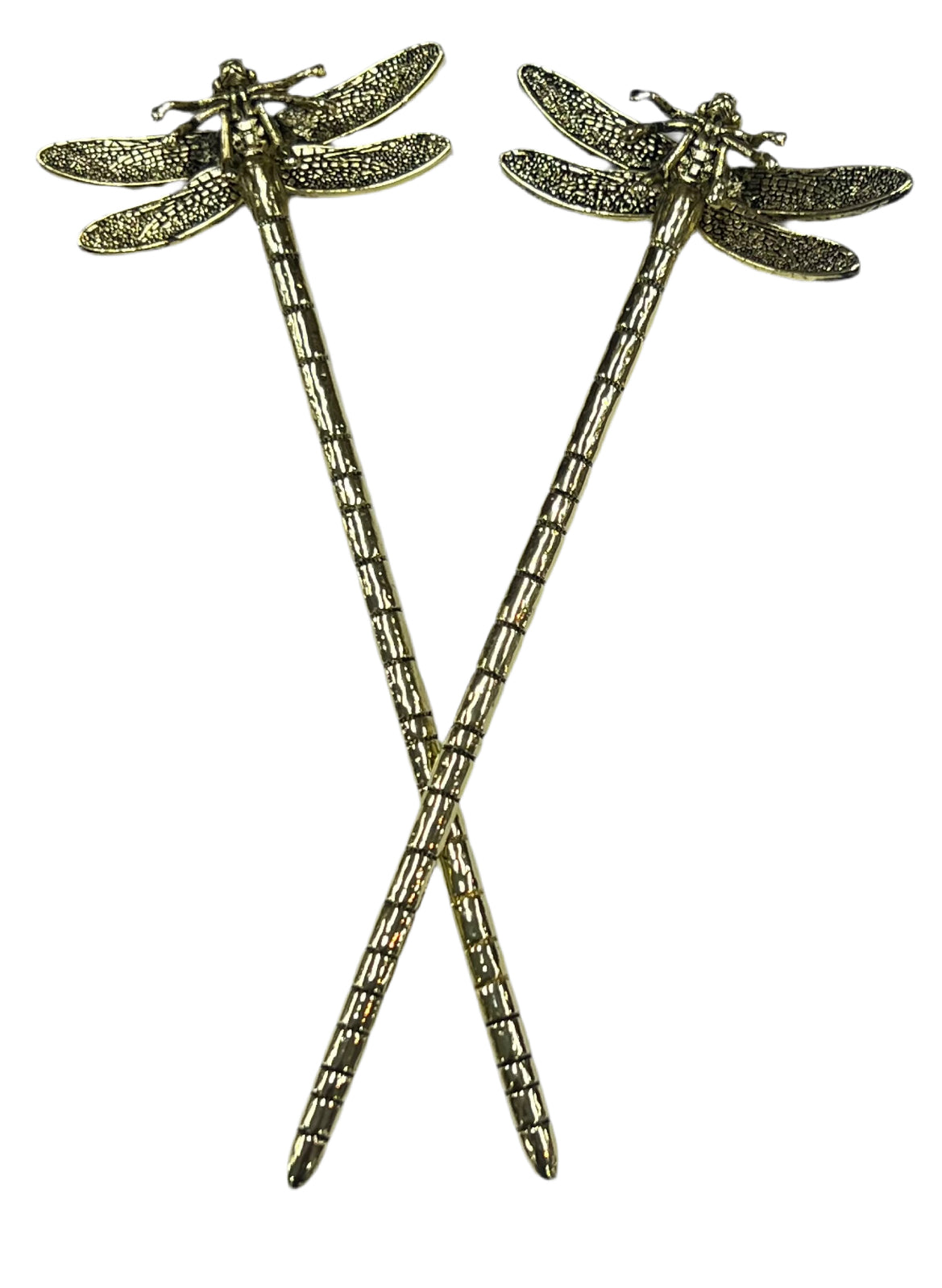 Dragonfly Hair Sticks, one size fits all, Silver or Gold