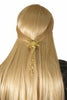 Hair Hook Gold Tinkerbell With Bead Charm Ponytail Holder