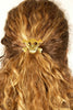 hair hook skull and cross bones gold ponytail holder