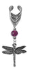 Ear Cuff With Small Charm Dragonfly - Silver