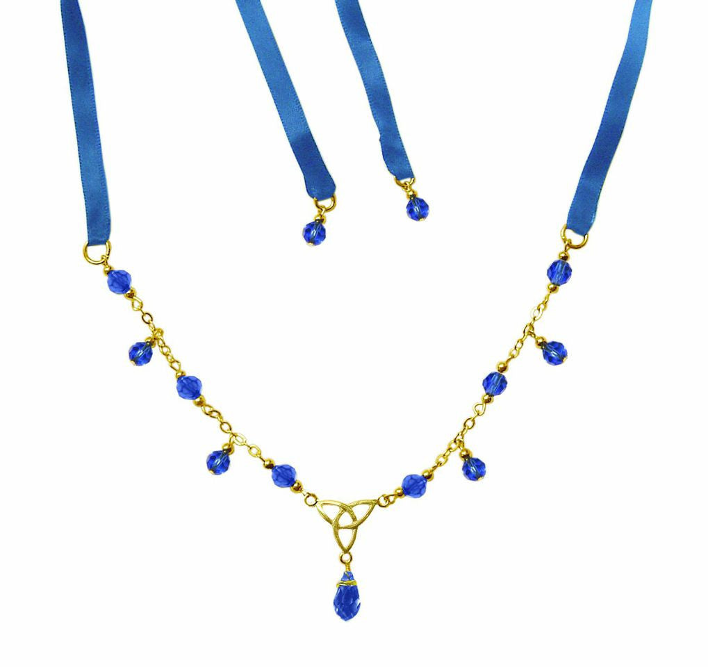 Eternity Tie-On Crown - Gold Ribbon Crown & Necklace