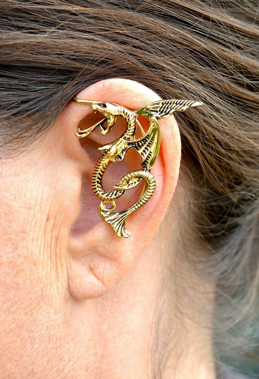 elf cuff small dragon gold 