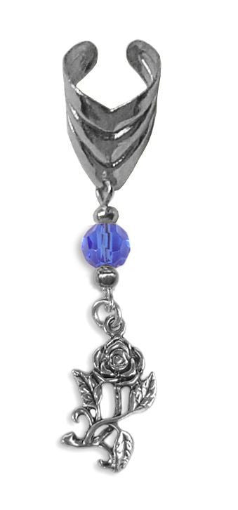 Silver Rose Ear Cuff – Elegant Non-Piercing Jewelry