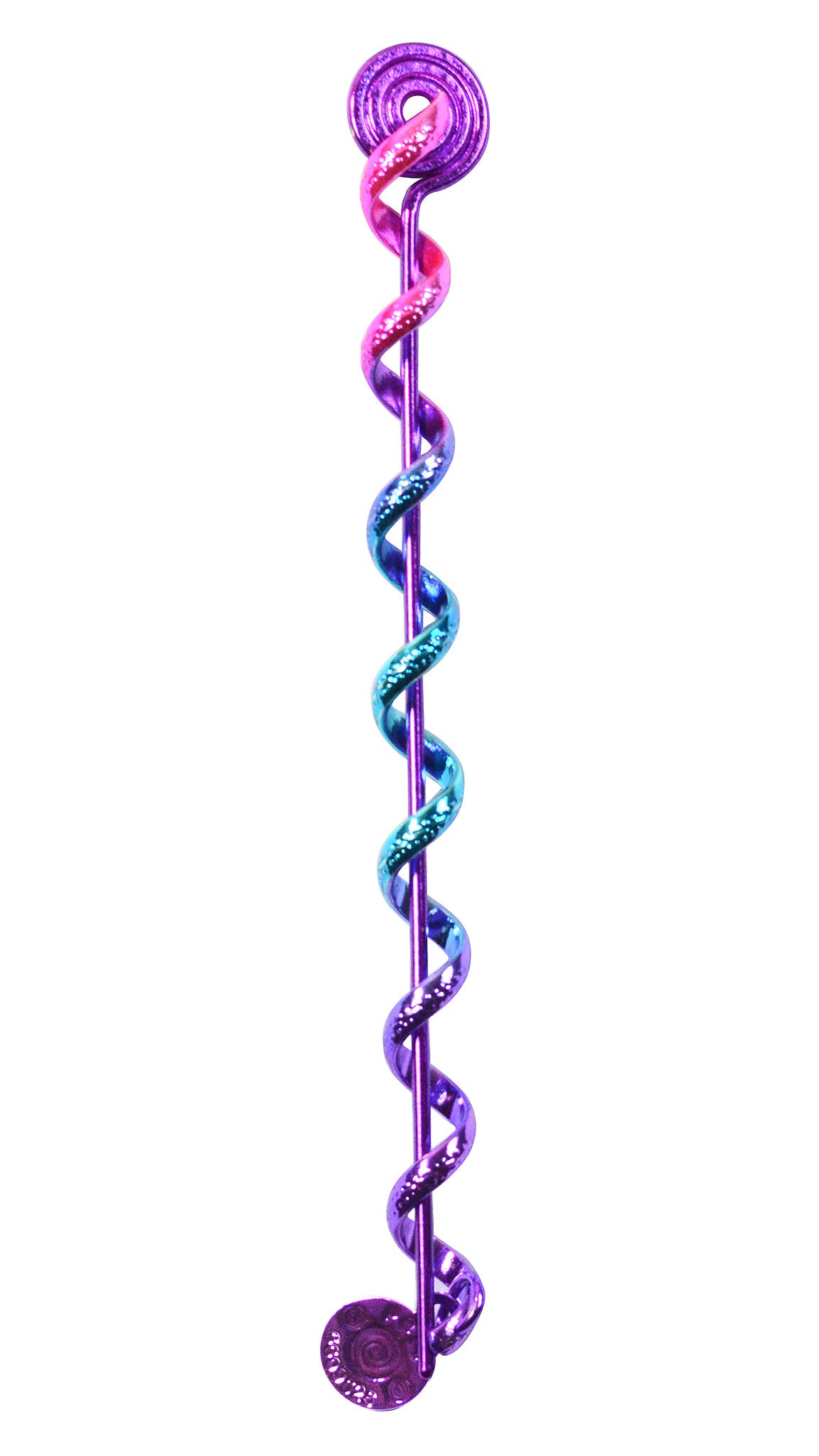 Colorful Rainbow Hair Twister - 4" Spiral Wrap for Medium Hair