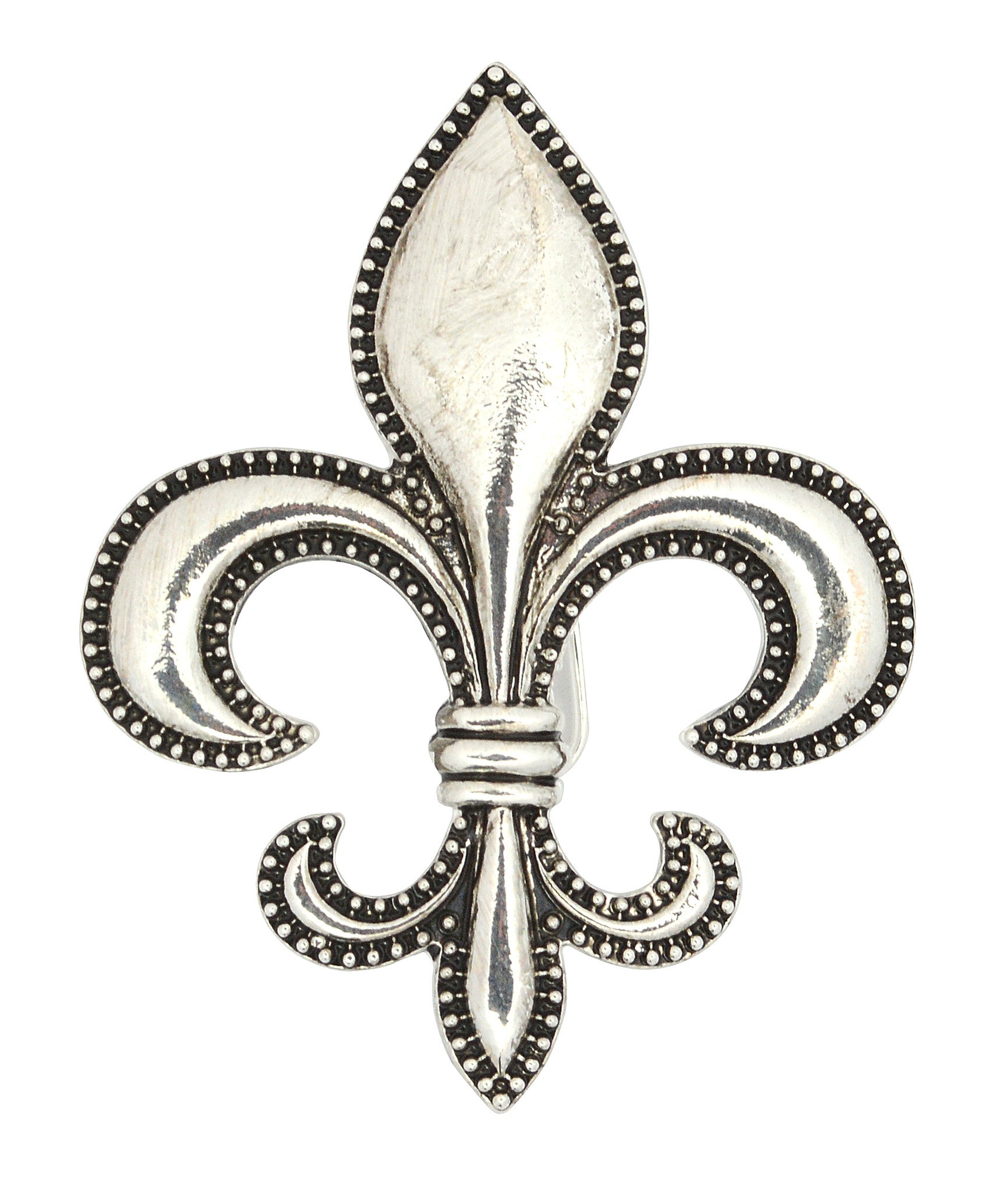 Hair Hook Fleur-de-lis  Silver, Ponytail Holder