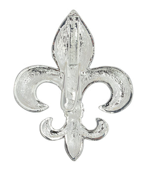 hair hook fleur-de-lis silver ponytail holder