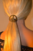 Hair Hook Peace Sign - Gold Ponytail Holder