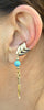 Ear Cuff WIth Charm Feather - Gold