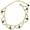 Anklet Gold Dangling Beads & Chains
