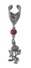 Ear Cuff With Charm Rose - Silver