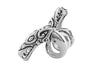 New! Double Headed Dragon Hair Bead - Silver