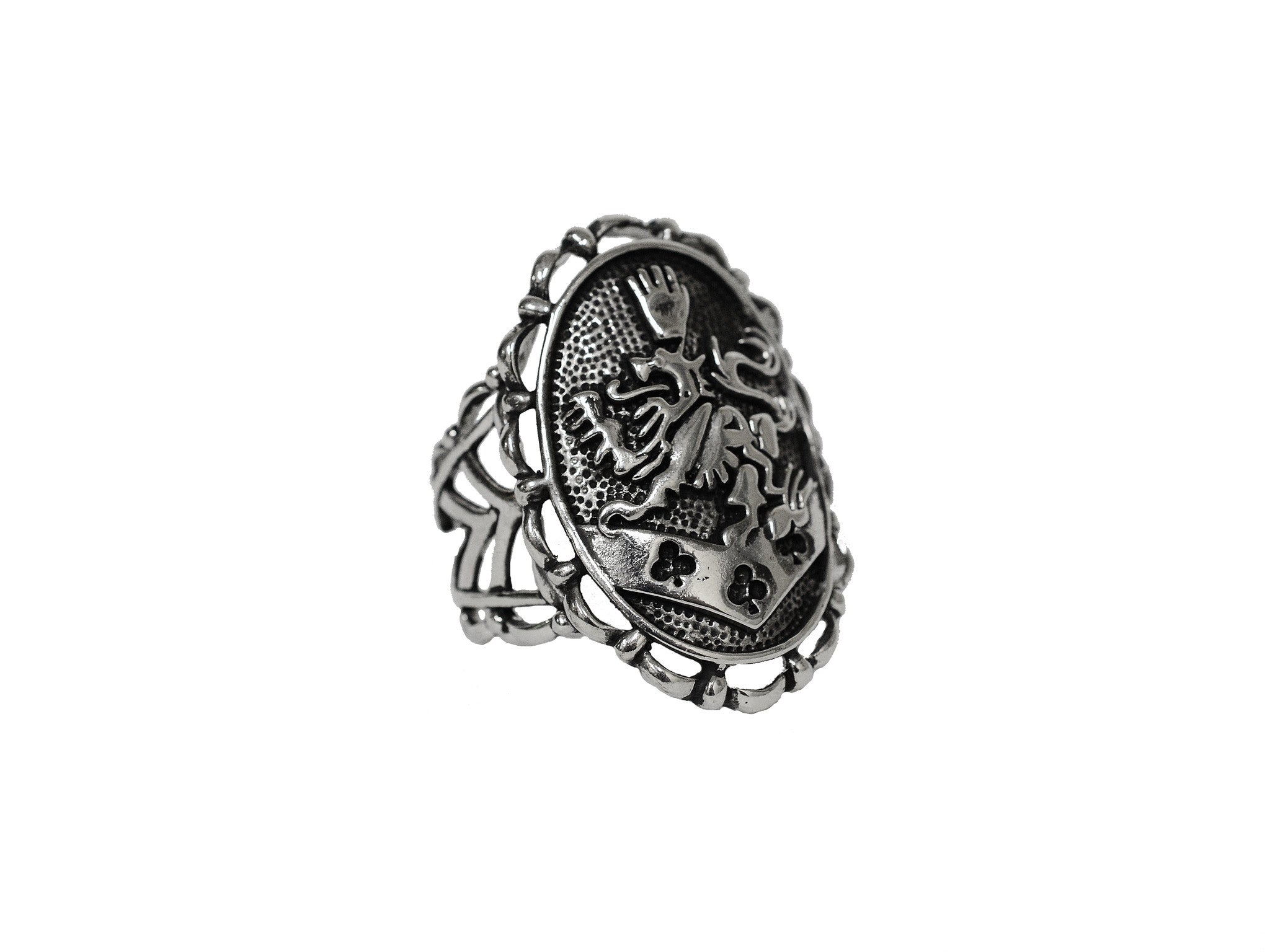 Hair Hook Kingdom Crest 3 Sided- Classic Silver, Ponytail Holder