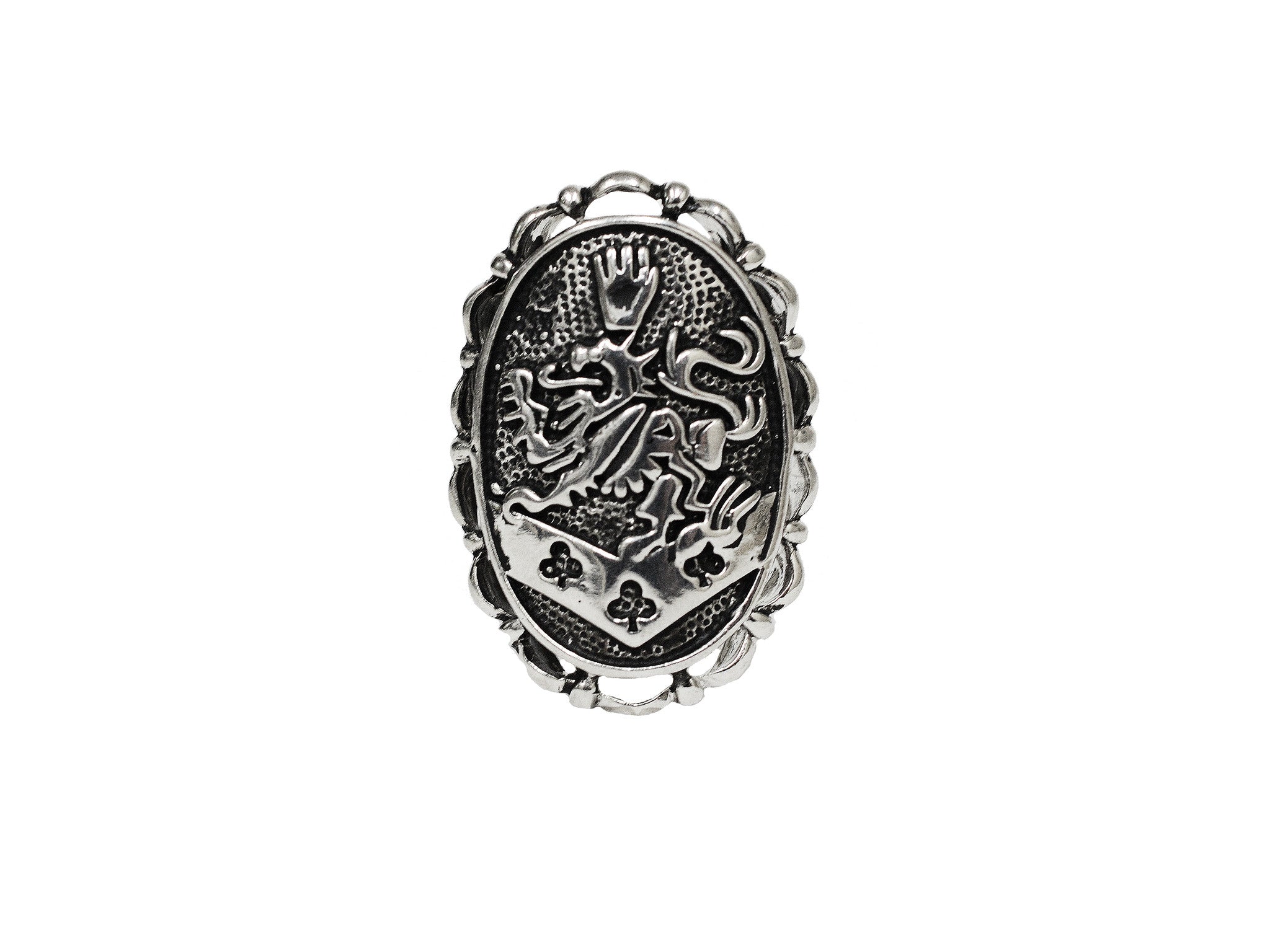 Hair Hook Kingdom Crest - Classic Silver, Ponytail Holder