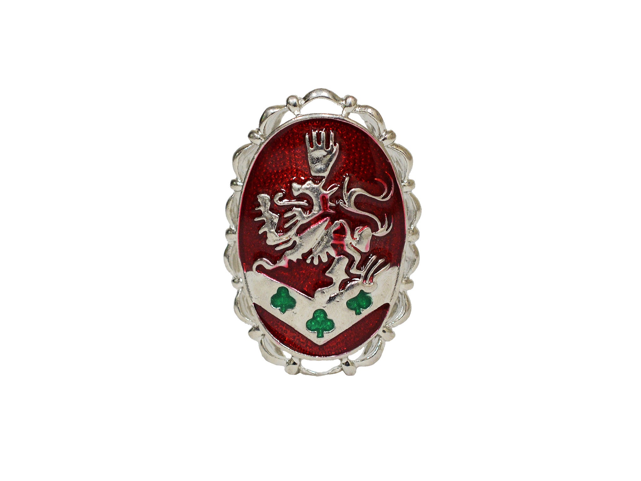 Hair Hook Kingdom Crest - Red Enamel, Ponytail Holder
