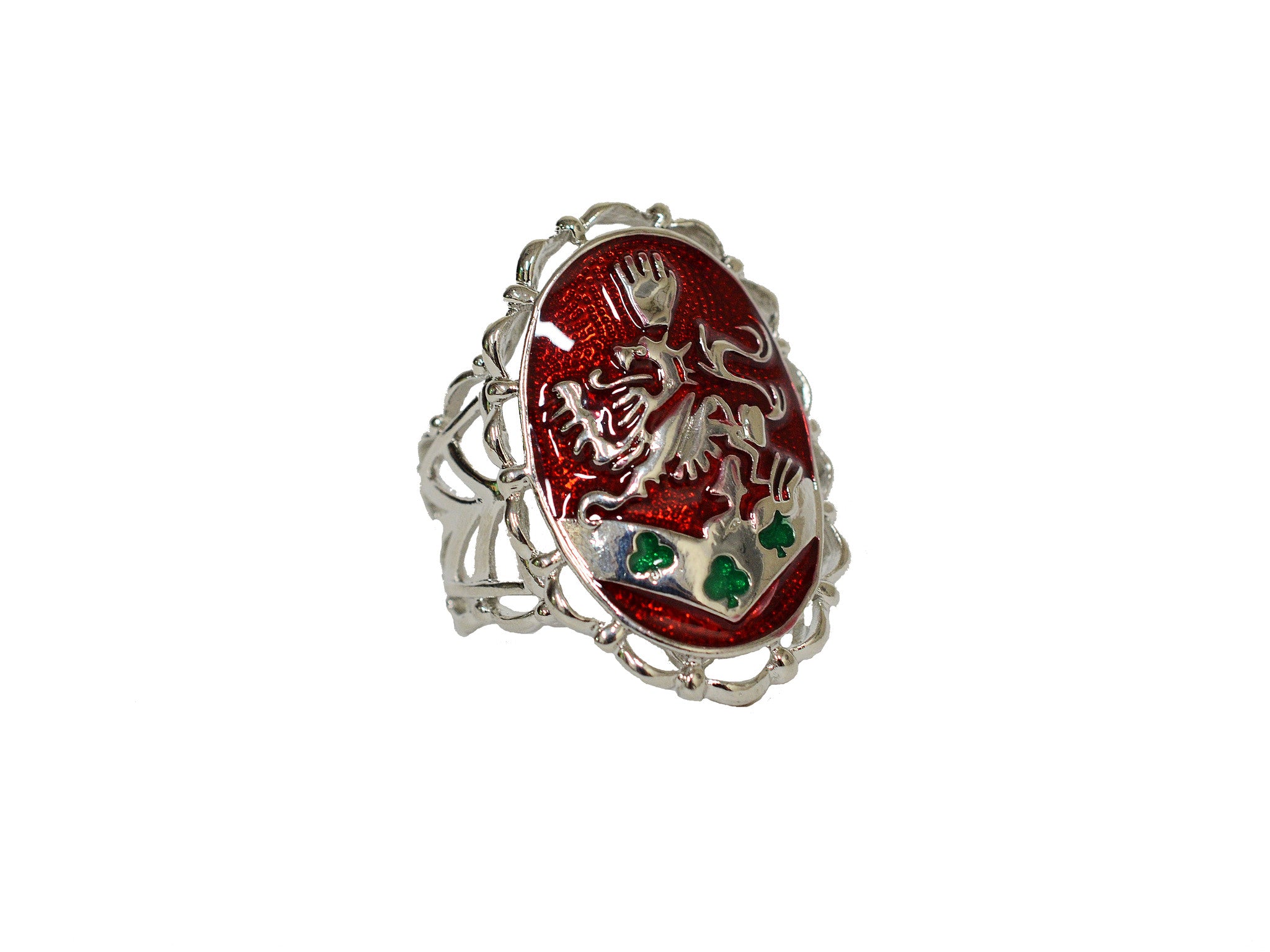 Hair Hook Kingdom Crest 3 Sided- Red Enamel, Ponytail Holder