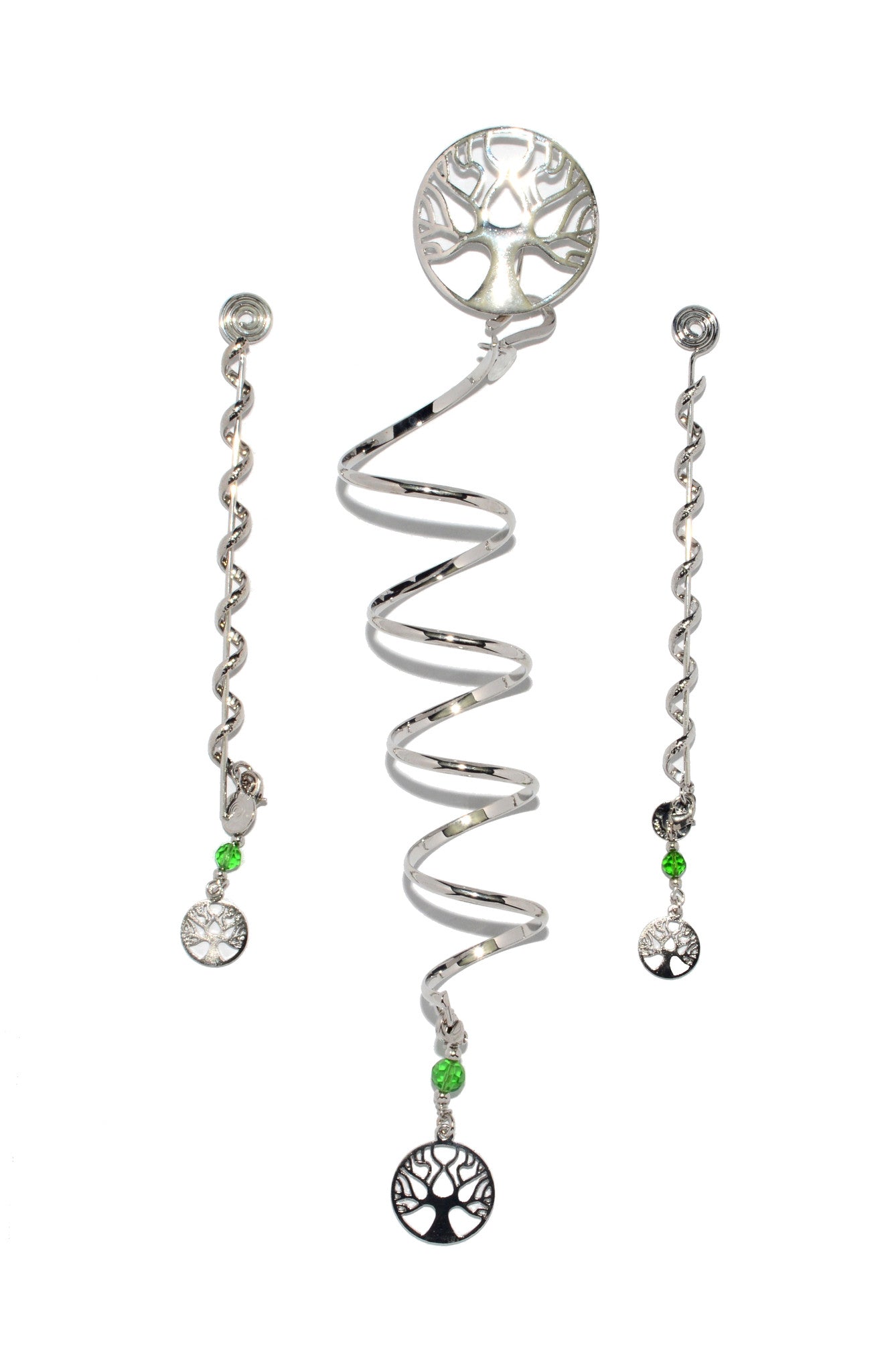 Tree Of Life Complete Set - Silver, 6" Ponytail Holder