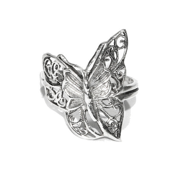 Sterling Silver Butterfly Ring - Elegant Nature-Inspired Jewelry for Women