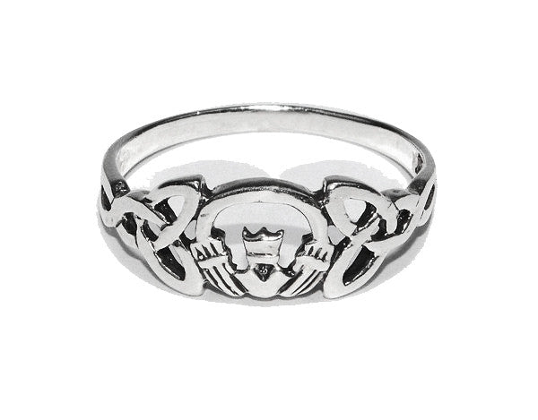 Claddagh Crown Ring - Sterling Silver
