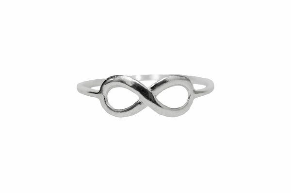Infinity Thin Band Ring - Sterling Silver