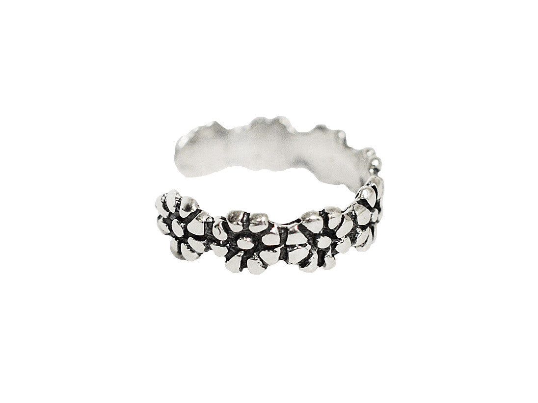 Daisy Chain Toe Ring - Sterling Silver