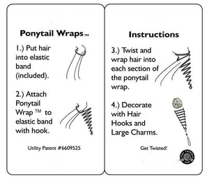 Hair Twisters - "How to Install Video" Eternity 6" Ponytail Wrap Complete Set, Model Photo (CST6-CESS)