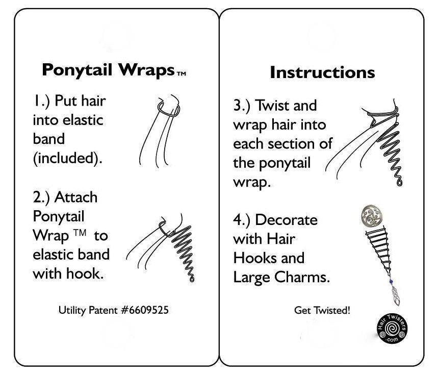 Hair Twisters - "How to Install Video" Eternity 6" Ponytail Wrap Complete Set, Model Photo (CST6-CESS)