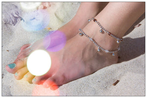 Anklet Silver - Bells and Beads