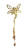 Hair Hook Gold Tinkerbell With Bead Charm Ponytail Holder