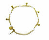 Medieval Metal - Anklet Gold Bells and Clear Beads (AT-04-CL-G)