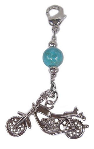 Charm Large Silver - Motorcycle