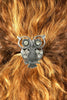 Hair Hook Owl with Diamond - Silver Ponytail Holder