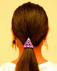 hair hook celtic triangle purple ponytail holder