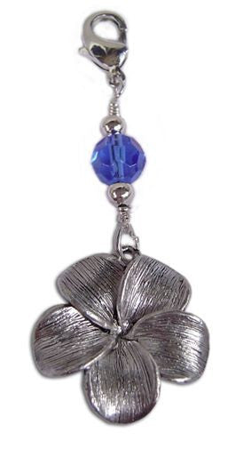 Charm Large Silver - Plumeria