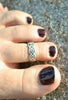 toe ring silver celtic woven 