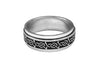 Celtic Power Knot Spinner Ring, Renaissance Jewelry, Front View, (R-SP-S)