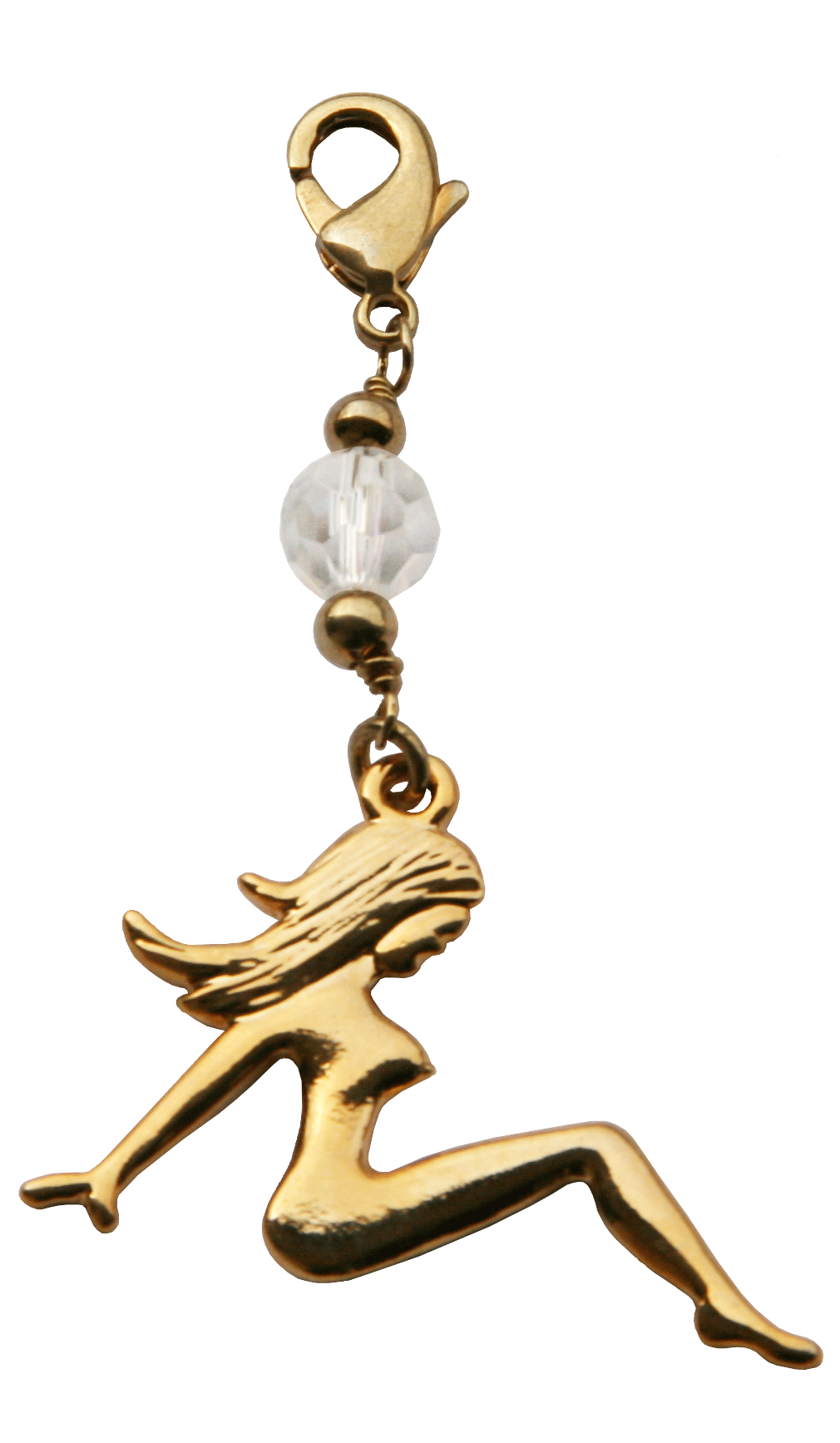 Charm Large Gold - Mudflap Girl