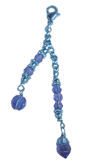 Charm Small Blue Beads and Blue Wire