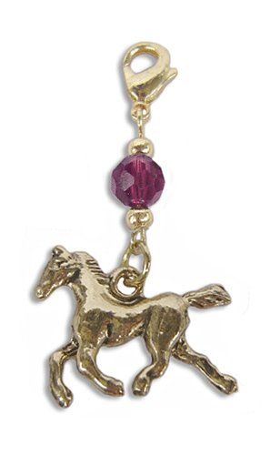 Charm Small Gold - Horse