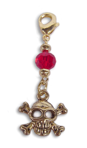 Charm Small Gold - Skull and Cross Bones