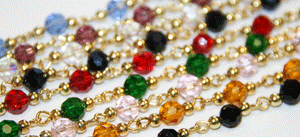 Medieval Metal - Anklet Gold Bells and Beads all colors