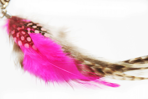 Charm Large Feather - Pink