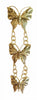 Hair Twisters - Hair Armor Butterfly Gold Ponytail Holder, Renaissance Hair Accessory Front View (HAB-G)